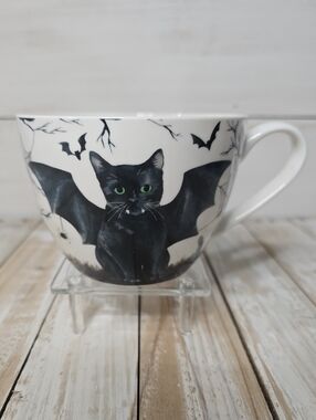 Portobello by Design Bat Cat Halloween Mug